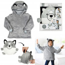hoodie child wolf gray