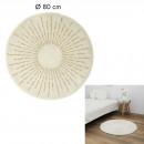 round sun carpet lurex cream 80cm