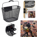 black metal bicycle basket automatic clip 10l