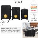suitcase Barcelone black x3 39l 68l 95l