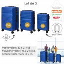 valise acapulco bleu x3 35l 66l 104l