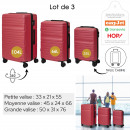 suitcase acapulco coral x3 35l 66l 104l