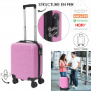embossed cabin suitcase pink 29l