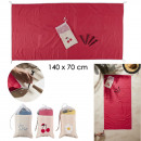 towel microfibre 140x70cm with pegs, 3-fold