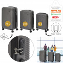 ibiza grey suitcase x3 43l 68l 95l