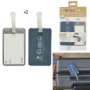 luggage tag holder x2, 5-fold assorted