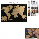 wholesale Decoration: Scratch off world map 40x60cm