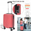 pineapple coral embossed cabin suitcase 33l cmm10