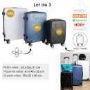 embossed suitcase x3 28l 59l 100l