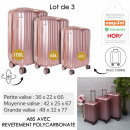 new york suitcase pink x3 49l 65l 105l