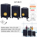 suitcase new york navy x3 49l 65l 105l