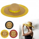 adult beach hat, 3-fold assorted