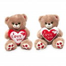 groothandel Speelgoed: Pluche figuur beer met hart Love 2- maal geassor