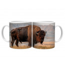 Mug photo bison en céramique Ø8x9.5cm