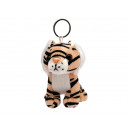 Tigre en peluche avec pendentif bol, 5x9x10cm
