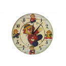Horloge murale en bois, clown. 24 cm
