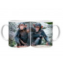 Mug photo céramique chimpanzés Ø8x9.5cm