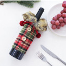 wholesale Decoration: Bottle cover, red Christmas wine
