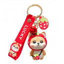 grossiste Décoration: Porte-clés Lucky RED CAT BRL1 avec une clochette