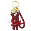 grossiste Décoration: Porte-clés avec une cloche Bunny DOUX Rouge