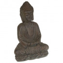 estatua de piedra de Buda mm, marrón