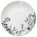 plato plato blanco floral 27cm