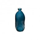 vase bouteil verre recy uly blh35, bleu orage