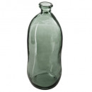botella jarrón de vidrio reciclar caqui h73, verde