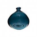 vase ronde verre recy uly bl d23, bleu orage