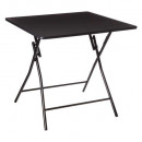mesa plegable 80x80cm negro, negro