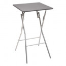 mesa de bar plegable 60x60cm gris, gris