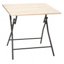 mesa plegable 4p 80x80cm madera, incolora
