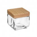 frasco de vidrio cuadrado + pino 0.85l, transparen