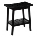 stool black bamboo storage, black