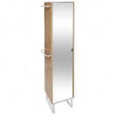 columna de espejo de bambú levia, blanco