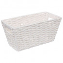 cesta de almacenamiento costa blanca 15x31, blanco