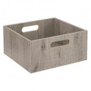 caja de almacenamiento 31x15 madera gris, gris