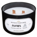 scented candle glass jasmine snow 470g, black