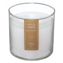 candela profumata vetro vaniglia silicone 430g, ro