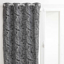 cortina jacqu folha no 140x260, blanco y negro