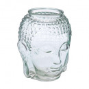 Boeddha glazen vaas h28, transparant