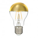 bombilla LED transparente dorada a60, dorada