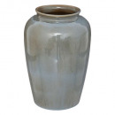 jarrón de cerámica react seav bl h30, azul gris