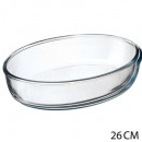 vidrio ovalado plano 26x18cm, transparente