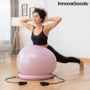 Ballon de yoga avec anneau de stabilité et bandes 