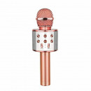 mayorista Electronica de ocio: Micrófono de karaoke bluetooth en oro rosa