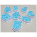 wholesale Decoration: Squeezable molds Christmas mix1 8 pcs