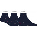 set of 3 men's short socks, classic f