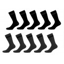 set of 5 men's socks, black / gray tennis