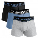 set of 3 men's boxer shorts, black / blue / gr